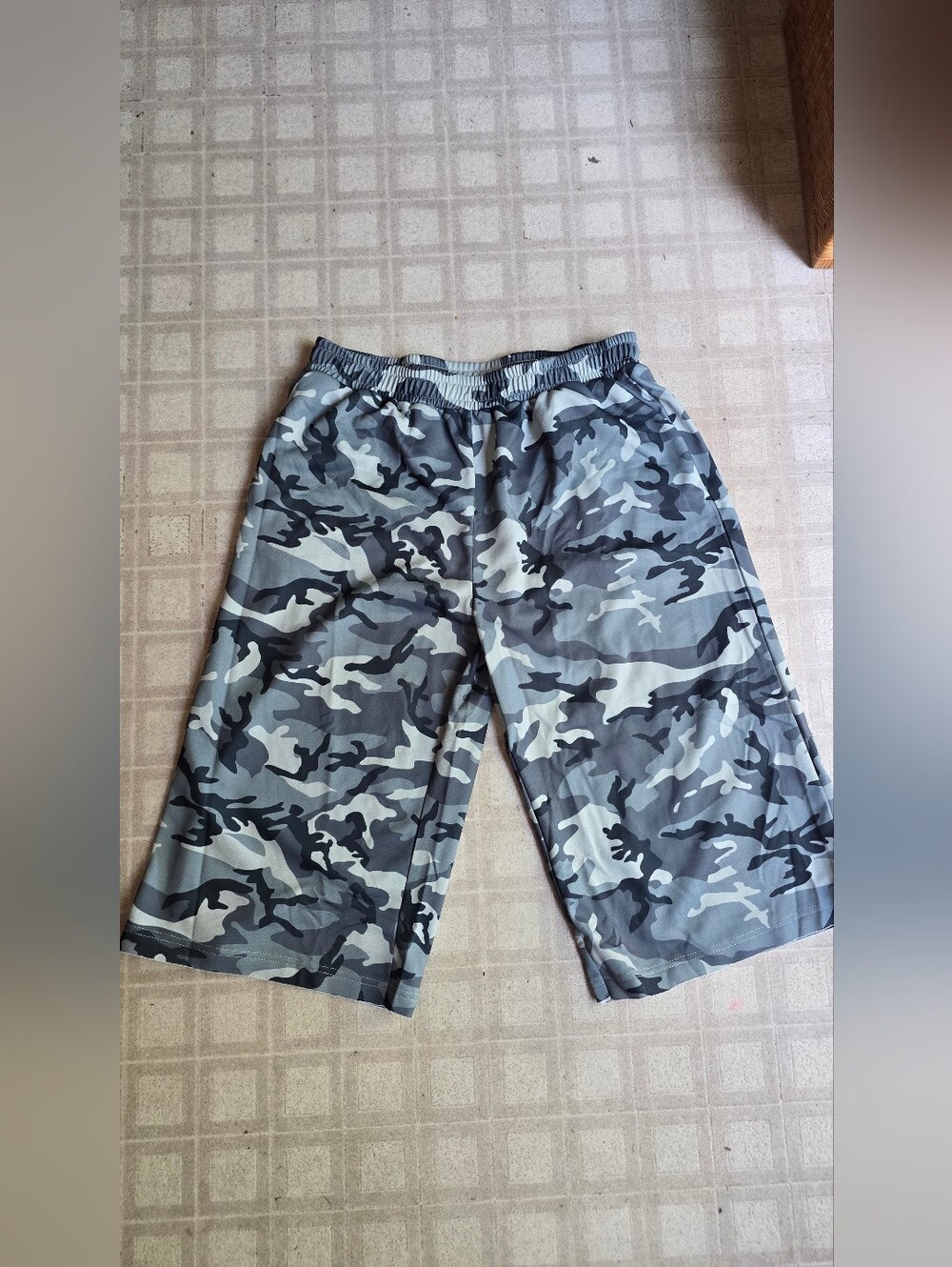 Kids Camo Athletic Shorts - Green Camouflage